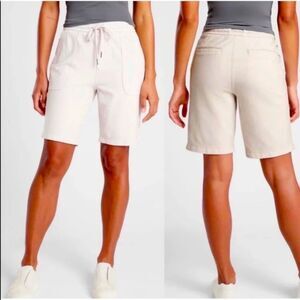 NWT Athleta Farallon Bermuda Shorts Size 26 Plus Size Organic Cotton Long